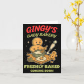 Gingy's Baby Bakery Freshly Baked Coming Soon Chri Kaart (Gele Bloem)