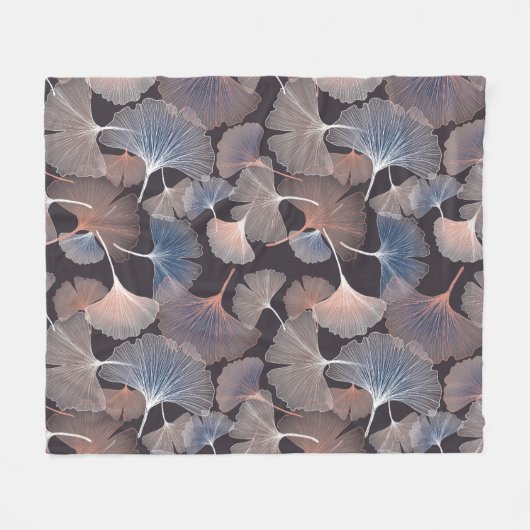 Ginhko vertrekt patroon fleece deken (Voorkant (Horizontaal))