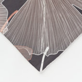 Ginhko vertrekt patroon fleece deken (Hoek)