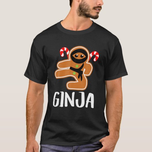 Ginja | Cool Ninja Man Baker Funny Xmas Gingerbrea T-shirt (Voorkant)