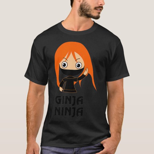 Ginja Ninja Funny Redhead Ginger Red Hair Shirt (Voorkant)