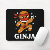 Ginjas Gingerbread Ninja Funny Christmas Cookie Bo Muismat (Met muis)