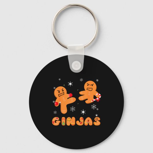 Ginjas Gingerbread Ninjas Funny Ugly Christmas  Sleutelhanger (Voorkant)