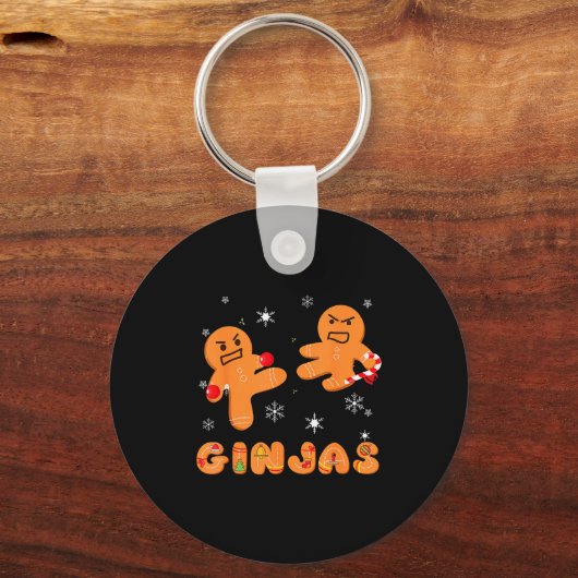 Ginjas Gingerbread Ninjas Funny Ugly Christmas  Sleutelhanger (Voorkant)