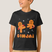 Ginjas Gingerbread Ninjas Funny Ugly Christmas  T-shirt (Voorkant)