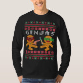 Ginjas Gingerbrood Manusachtig kerstkeuken T-shirt (Voorkant)