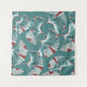 Ginkgo biloba blad, tafelkleed patroon. wandkleed (Voorkant (horizontaal))