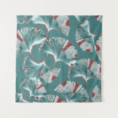 Ginkgo biloba blad, tafelkleed patroon. wandkleed (Voorkant)