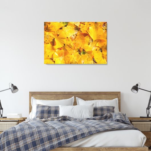 Ginkgo Biloba-bladeren Canvas Afdruk (Insitu (Slaapkamer))