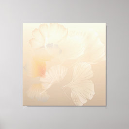 Ginkgo Biloba Botanische Abstracte grafische kunst Canvas Afdruk