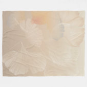 Ginkgo Biloba Botanische Abstracte grafische kunst Fleece Deken (Voorkant (Horizontaal))