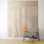 Ginkgo Biloba Botanische Abstracte grafische kunst Wandkleed (In situ)