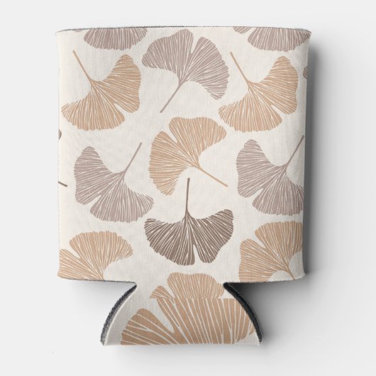 Ginkgo biloba: droog naadloos design. blikjeskoeler (Voorkant)
