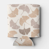 Ginkgo biloba: droog naadloos design. blikjeskoeler (Achterkant)