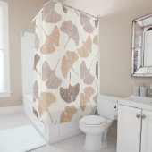 Ginkgo biloba: droog naadloos design. douchegordijn (In situ)