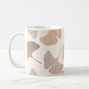 Ginkgo biloba: droog naadloos design. koffiemok