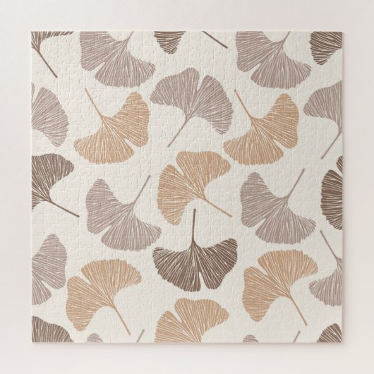 Ginkgo biloba: droog naadloos design. legpuzzel (Verticaal)