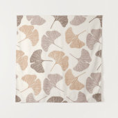 Ginkgo biloba: droog naadloos design. wandkleed (Voorkant (horizontaal))