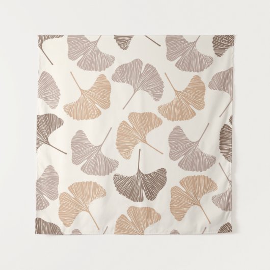 Ginkgo biloba: droog naadloos design. wandkleed (Voorkant)