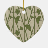 ginkgo biloba keramisch ornament (Achterkant)