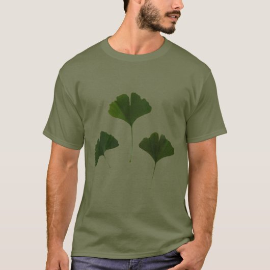 Ginkgo Biloba laat groen T-shirt achter (Voorkant)