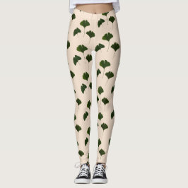 Ginkgo Biloba laat patroonlegger achter Leggings