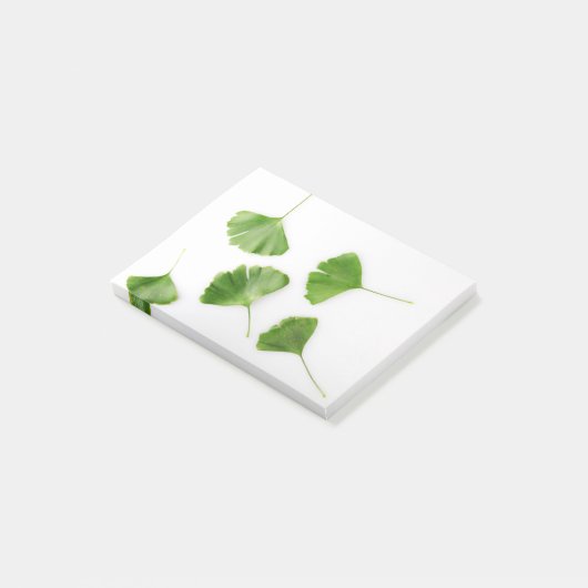 Ginkgo Biloba Leaf against White Background Post-it® Notes (Schuin)