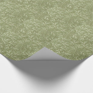 Ginkgo biloba Leaves on Sage Green Cadeaupapier