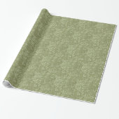 Ginkgo biloba Leaves on Sage Green Cadeaupapier (Uitgerold)