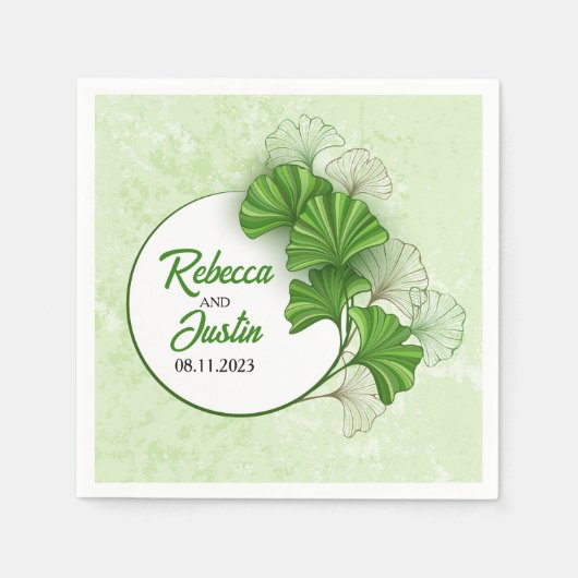 Ginkgo Biloba Modern Boho Servet (Voorkant)