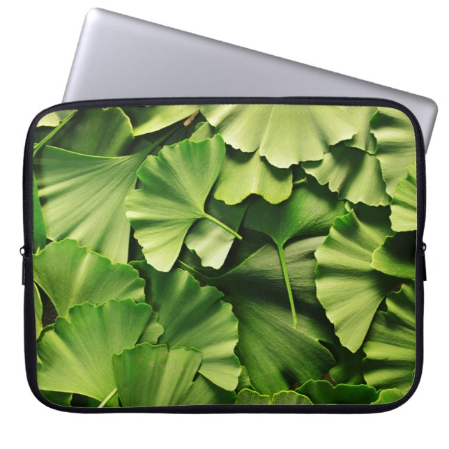 ginkgo biloba natuur plant textuur laptop sleeve (Voorkant)