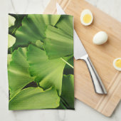 ginkgo biloba natuur plant textuur theedoek (Quarter Fold)