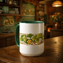 Ginkgo Biloba Retro Art Nouveau Fries