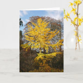 Ginkgo Biloba Tree Card Kaart (Gele Bloem)