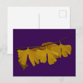 Ginkgo Biloba verlaat Briefkaart (Voorkant / Achterkant)