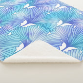 Ginkgo Biloba verlaat herfstpatroon Sherpa Deken (3/4)