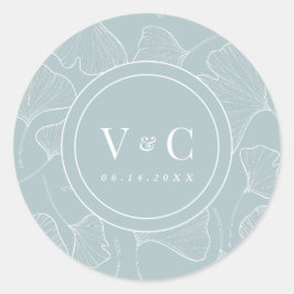 Ginkgo Biloba Whimsical Bruiloft Sticker