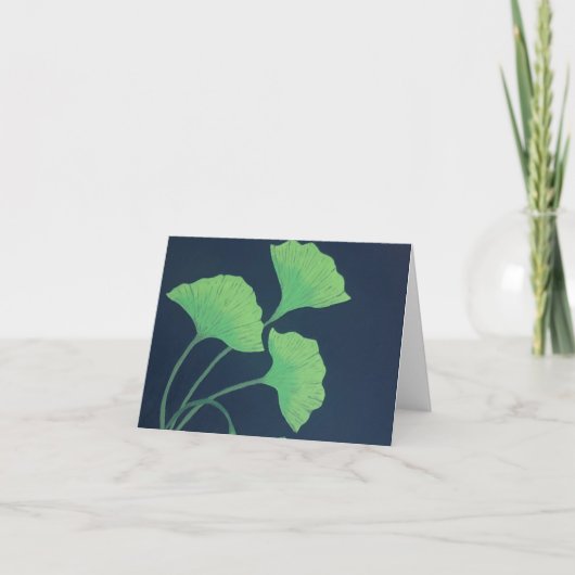 Ginkgo bladeren bedankkaart (Voorkant)