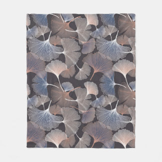 Ginkgo bladeren: elegant natuurlijk patroon. fleece deken
