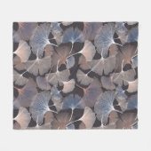 Ginkgo bladeren: elegant natuurlijk patroon. fleece deken (Voorkant (Horizontaal))