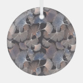 Ginkgo bladeren: elegant natuurlijk patroon. glas ornament (Voorkant)