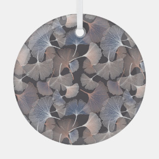 Ginkgo bladeren: elegant natuurlijk patroon. glas ornament