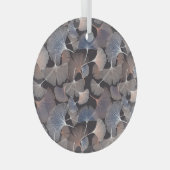 Ginkgo bladeren: elegant natuurlijk patroon. glas ornament (Voorkant Rechts)