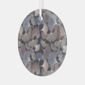 Ginkgo bladeren: elegant natuurlijk patroon. glas ornament (Voorkant links)