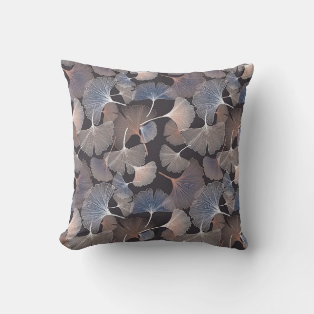 Ginkgo bladeren: elegant natuurlijk patroon. kussen (Voorkant)