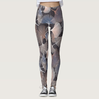 Ginkgo bladeren: elegant natuurlijk patroon. leggings
