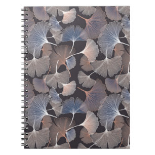 Ginkgo bladeren: elegant natuurlijk patroon. notitieboek
