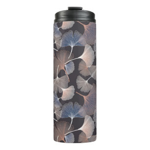 Ginkgo bladeren: elegant natuurlijk patroon. thermosbeker