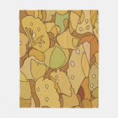 Ginkgo Bladeren Fleece Deken (Voorkant)