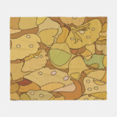 Ginkgo Bladeren Fleece Deken (Voorkant (Horizontaal))